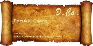 Daruka Csaba névjegykártya